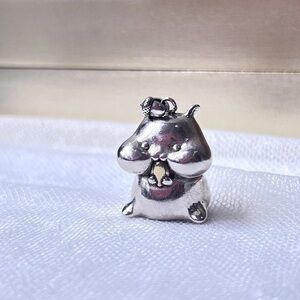 sterling silver  huge Hamsters 🐹 Necklace